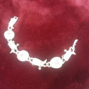Cowboy hat and boot bracelet